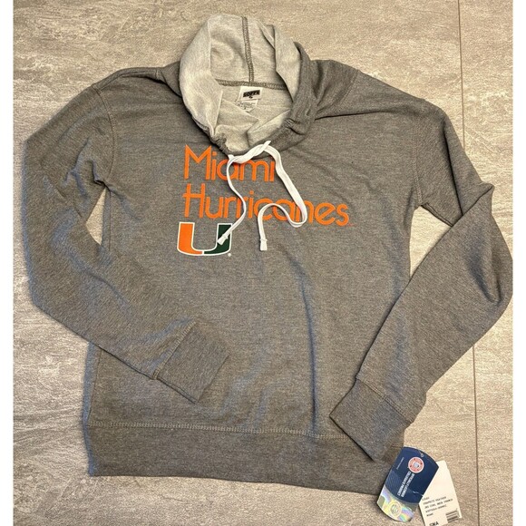 Soffe Other - Miami Hurricanes Youth Small  Cowl Neck Gray Sweatshirt College Football Warm